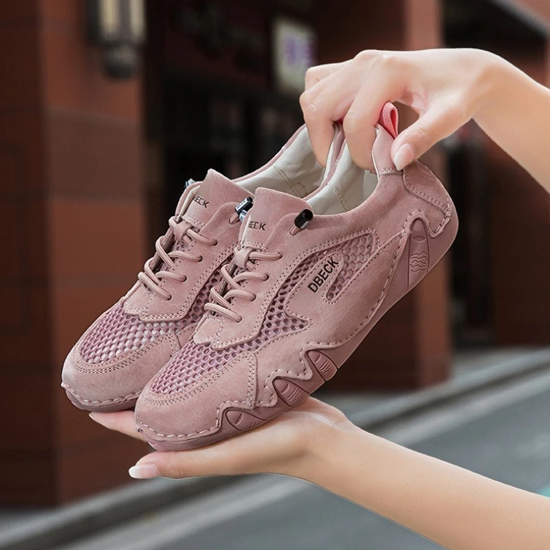 

2025 летние мужские и женские кроссовки, повседневная обувь, дышащая однотонная сетчатая обувь для вождения для мужчин, уличные кроссовки на плоской резинке
