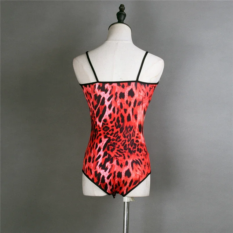 Women Latin Dance Tops Adult Ladies Camisole Sexy Leopard Print Dance Exercise Body Dress Top Dancing Vest Inside For Girls