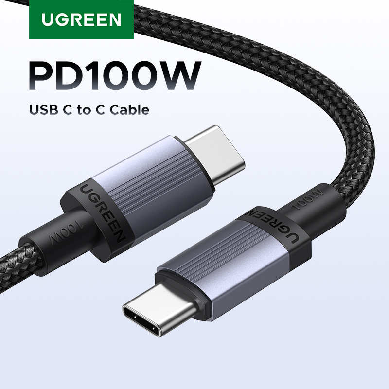  UGREEN PD 100W Cable USB C Fast Charging Cable 5A for Laptop MacBook iPad iPhone 17 16 Xiaomi Samsung S25 Type-C Data Cord 