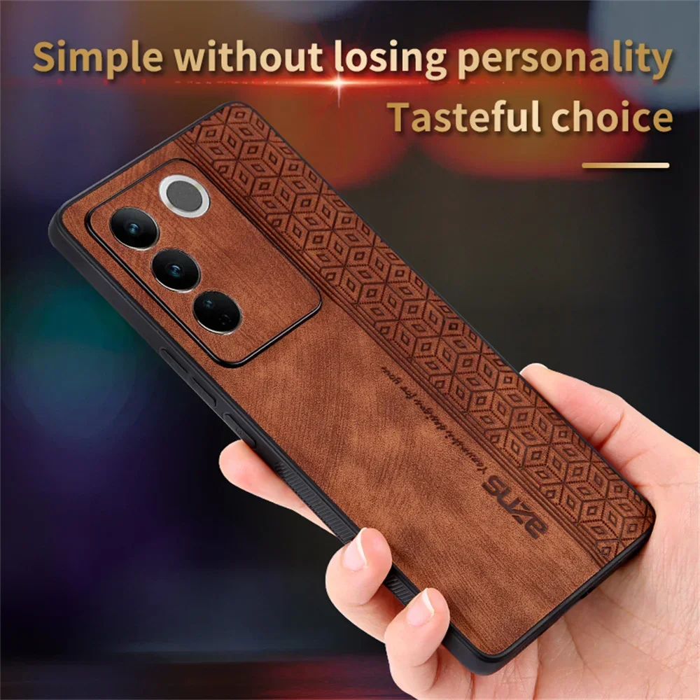 

Luxury Case For Vivo V29 Lite V30 V40 5G Camera 360 Protect Leather Back Cover For Vivo V29E V27E V25 V27 X100 X90 X80 Pro Etui