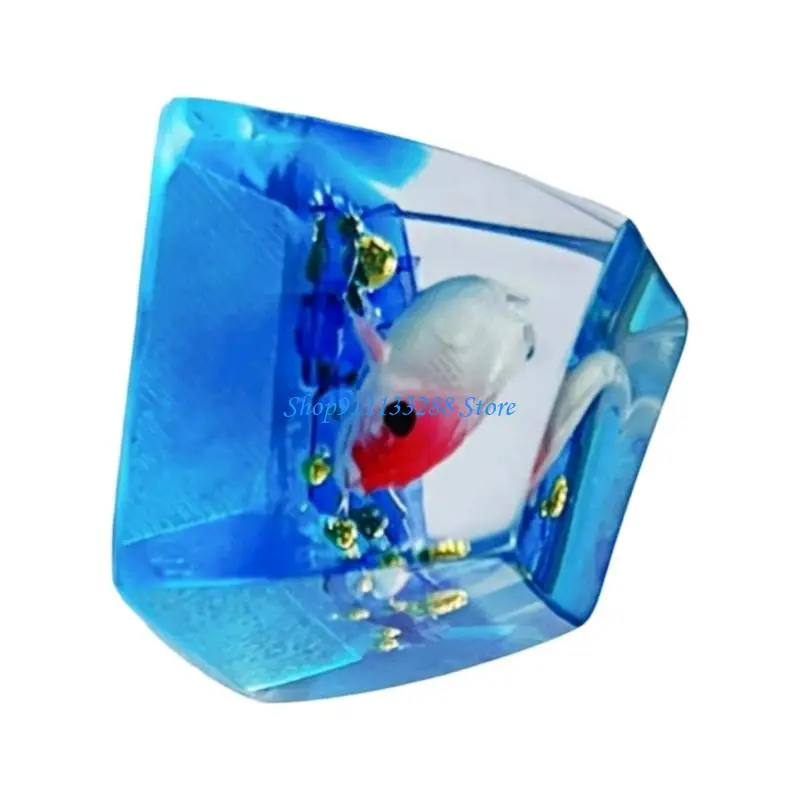 G88D Underwater Fish Themed Resin Keycaps Vibranted For Mechanical Keyboards