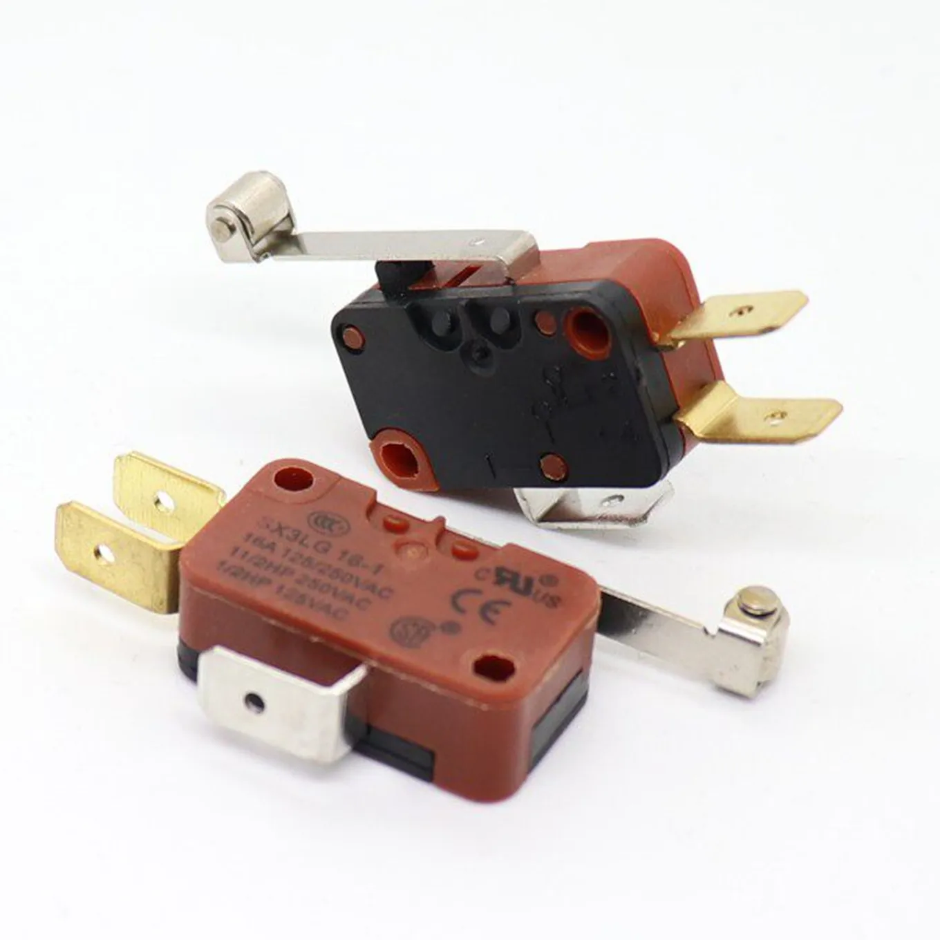 Original new 100% SX3LG16-1 Silver Contact 3pin Travel Limit Micro Switch with Long Wheel Handle 1-Open 1-Close 16A250VAC