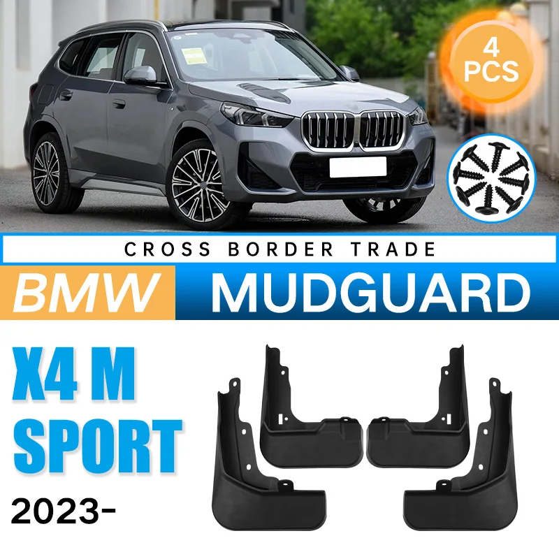 

4pcs Black Mud Flaps For BMW X1 U11 M-SPORT 2023+ Mudflaps Splash Guards Mud Flap Front Rear Mudguards Fender