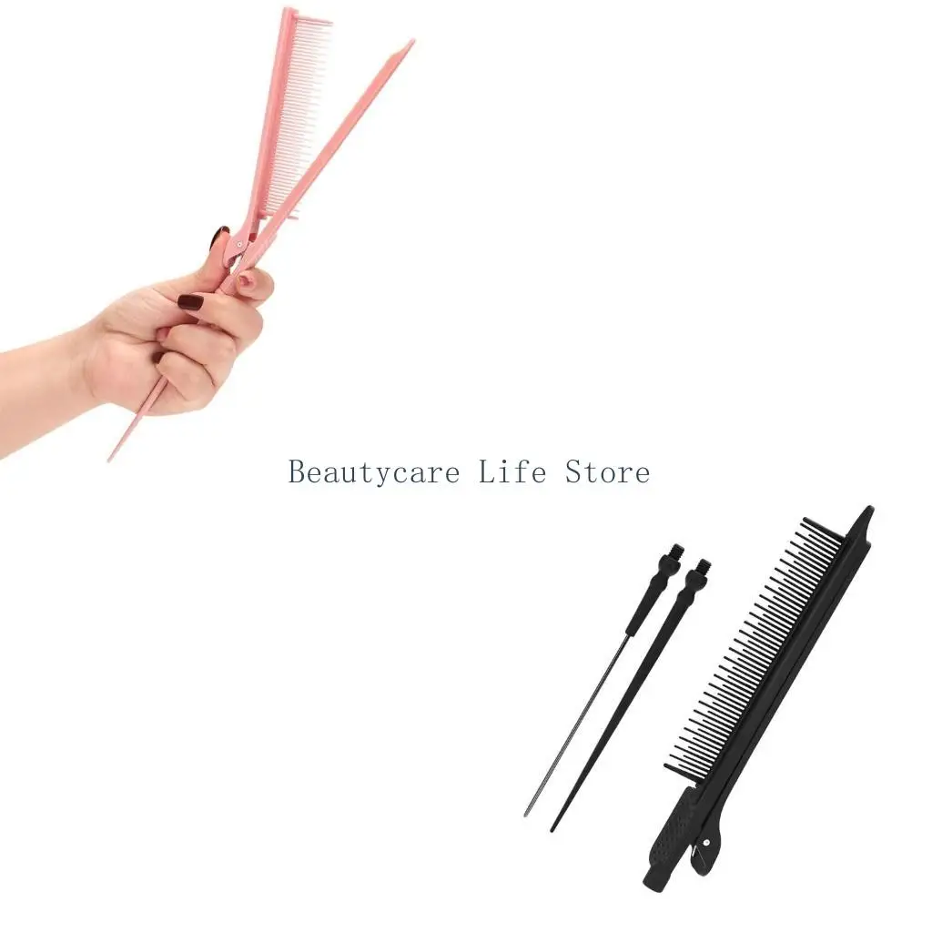 652C Hair Sectioning Clips Comb Parting Comb Hairstylist Essentials Balayage Board Hair Combs for Styling,Cutting Dying