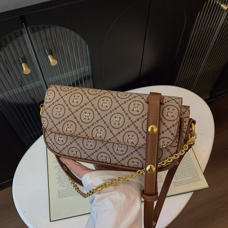 

Designer Women Shoulder Handbag Leather Elegant Crossbody Bag Classic Vintage Style Luxury Fashionable Tote