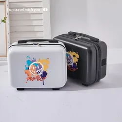 2024 Nieuwe Handvat Droom Vintage Bloemen Pu Reistas Bagagesets, 13 Inch Dames Retro Trolley Koffertas Op Universele Wielen