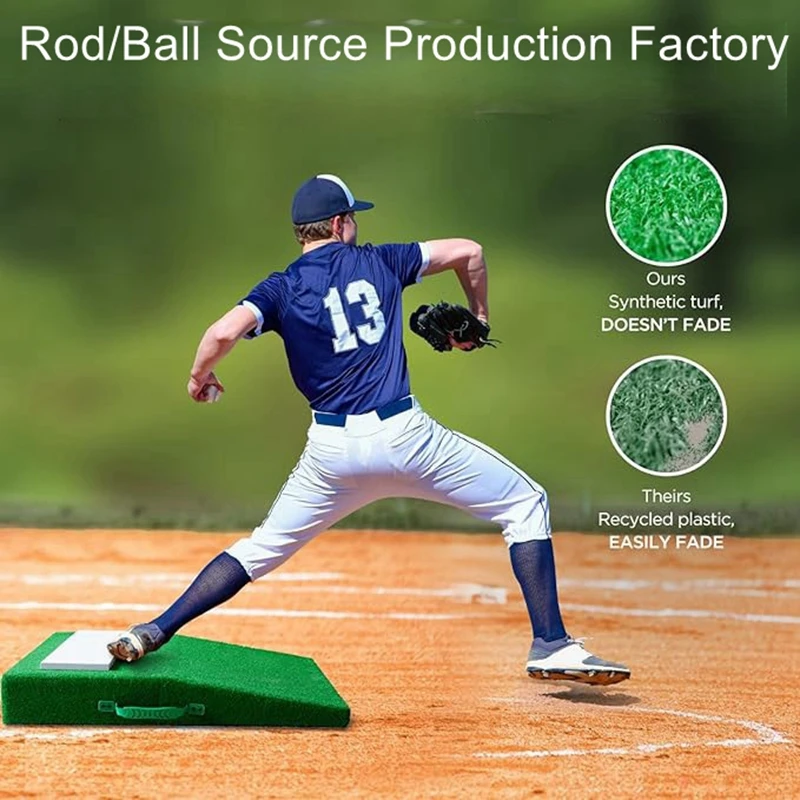 Portable handheld baseball, softball, pitcher's mound, pitching practice mat, baseball slope, pitcher's mound