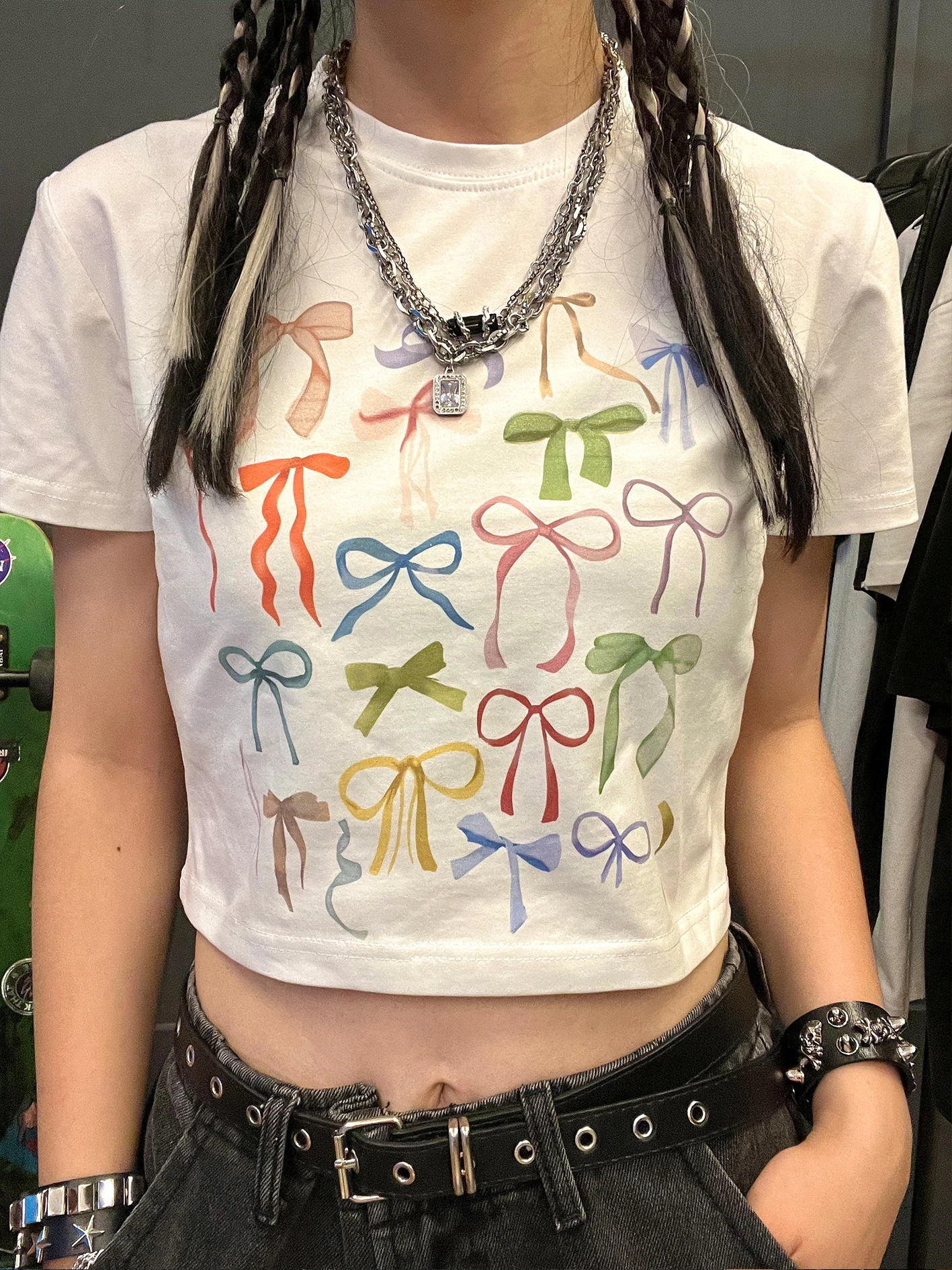 

Hot Knot Crop Top Y2K Half Sleeve Spicy Store Manager Recommended New Style Summer Fashion Clothing Accessory