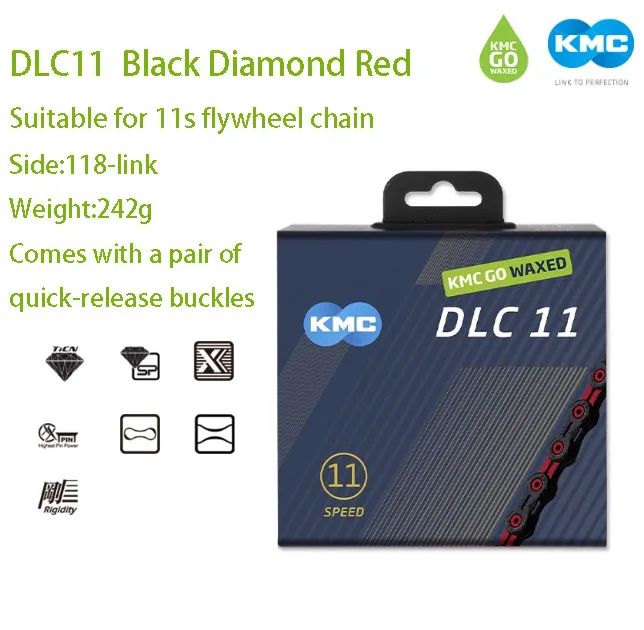 KMC 11\12 Speed Waxed Series Fietsketting Waterdicht en antiaanbaklaag Lichtgewicht semi-holle ketting