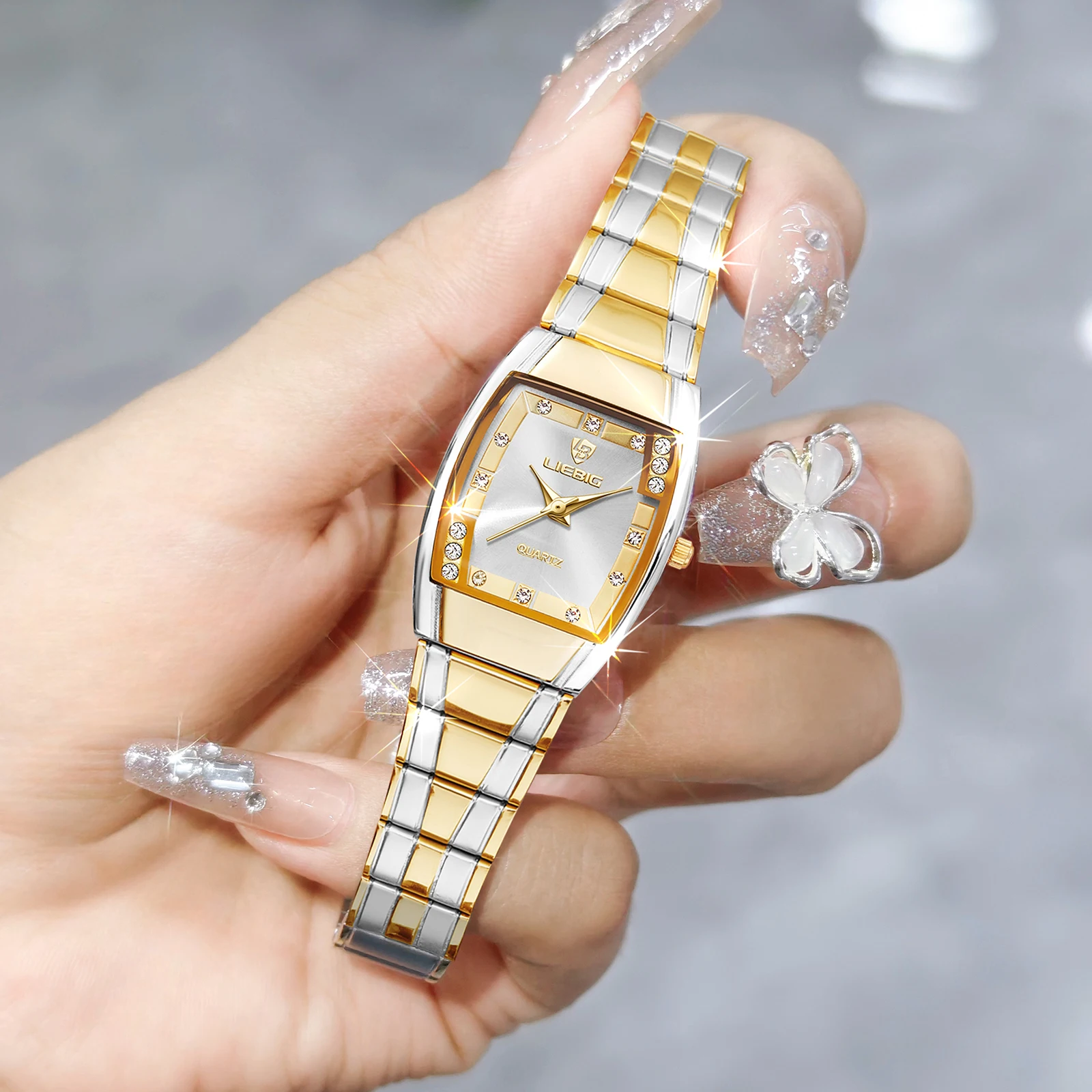 LIEBIG, reloj sencillo y elegante resistente al agua para exteriores para mujer, relojes de lujo con movimiento de cuarzo para mujer, relojes de pulsera deportivos a la moda