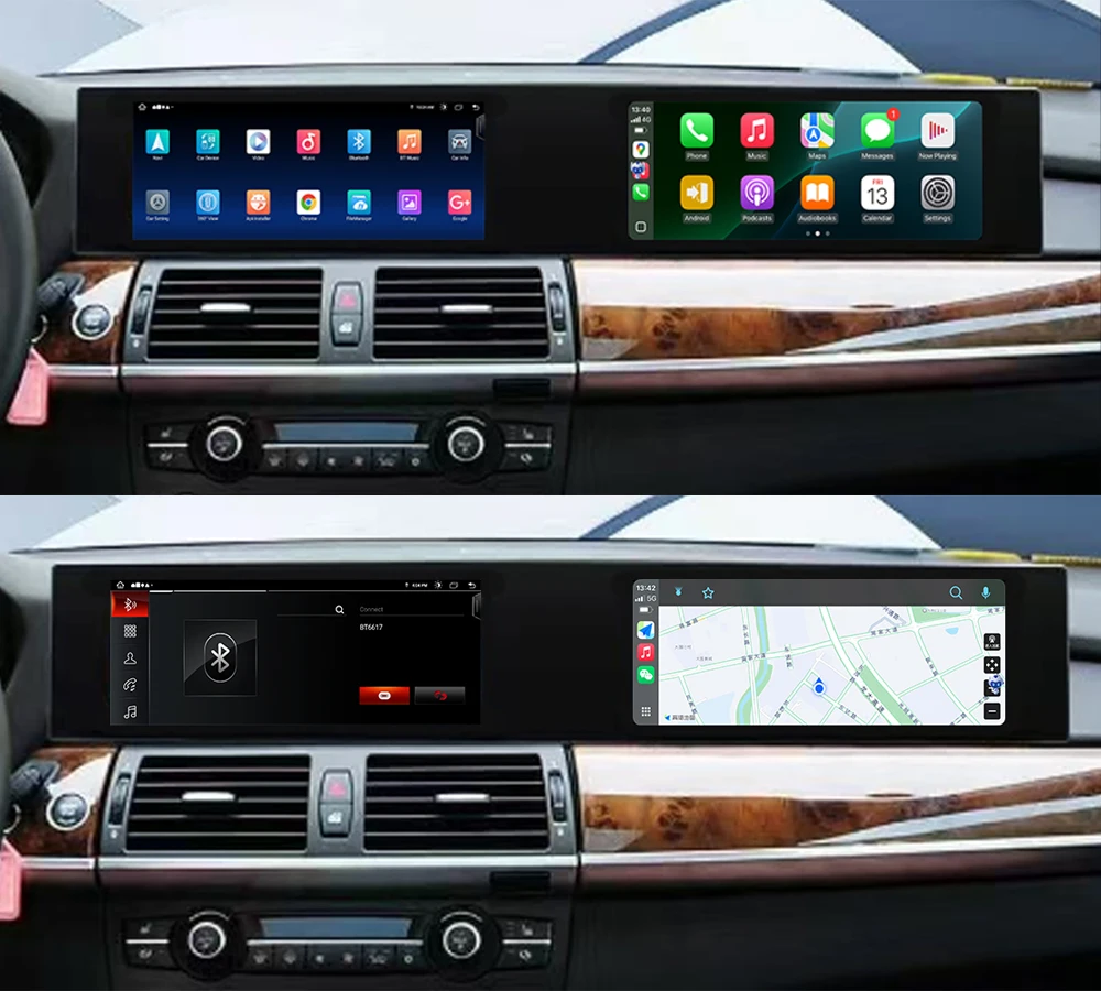

Krando 22 "двойной экран Android автомобильный радиоприемник Gps головное устройство для BMW X5 E70X6 E71 2007-2013 навигационная система стерео монитор DSP