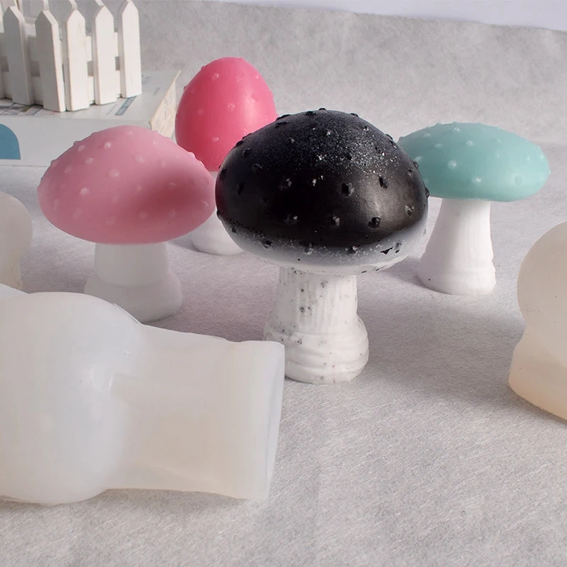 Candle Mold, 3D Mushroom Candle Silicone Mold, DIY Craft Making Mold