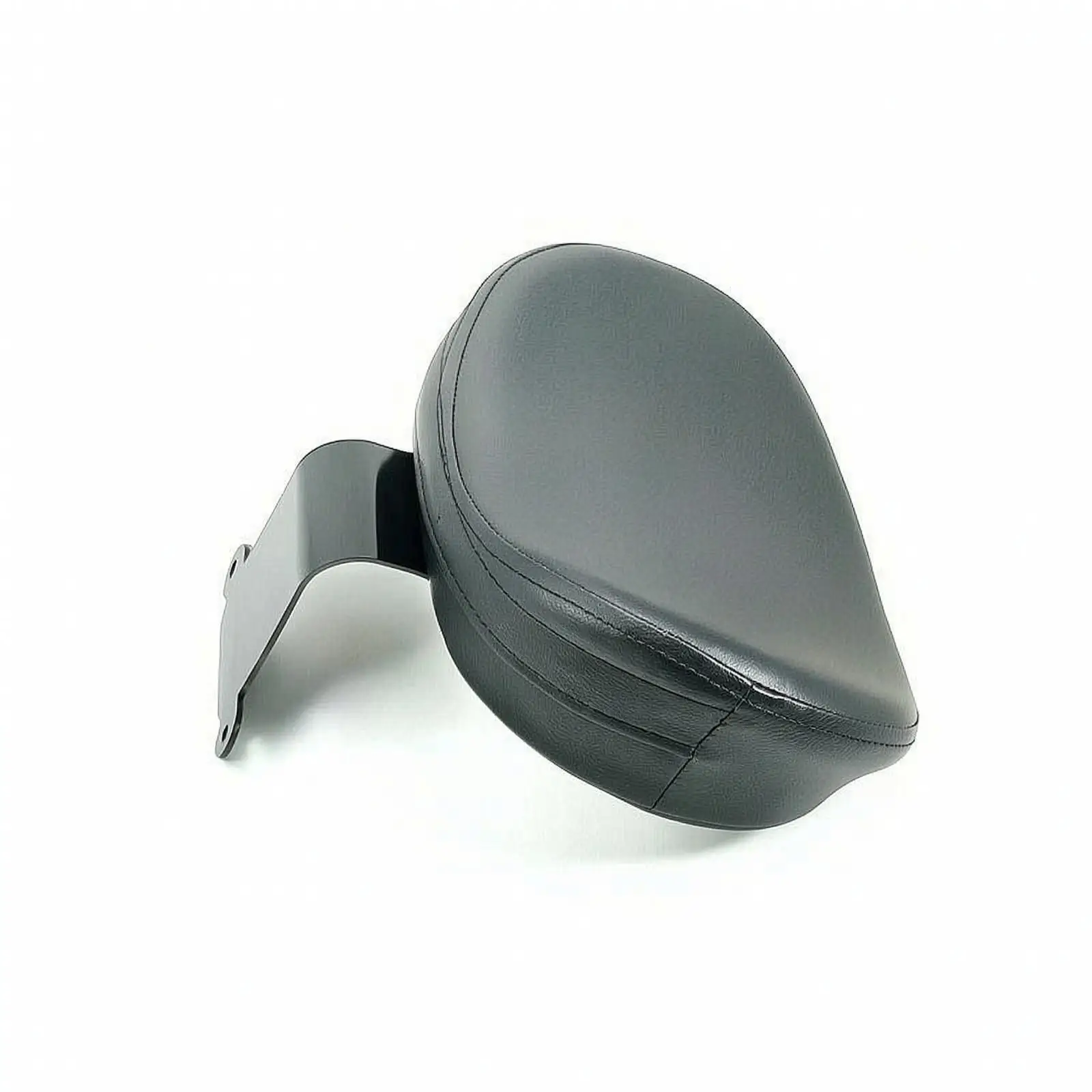 Motorcyclist Backrest Black Padded Cruiser Backrest with Mounting Bracket Contoured Motorcycle Back Cushion Easy to Install