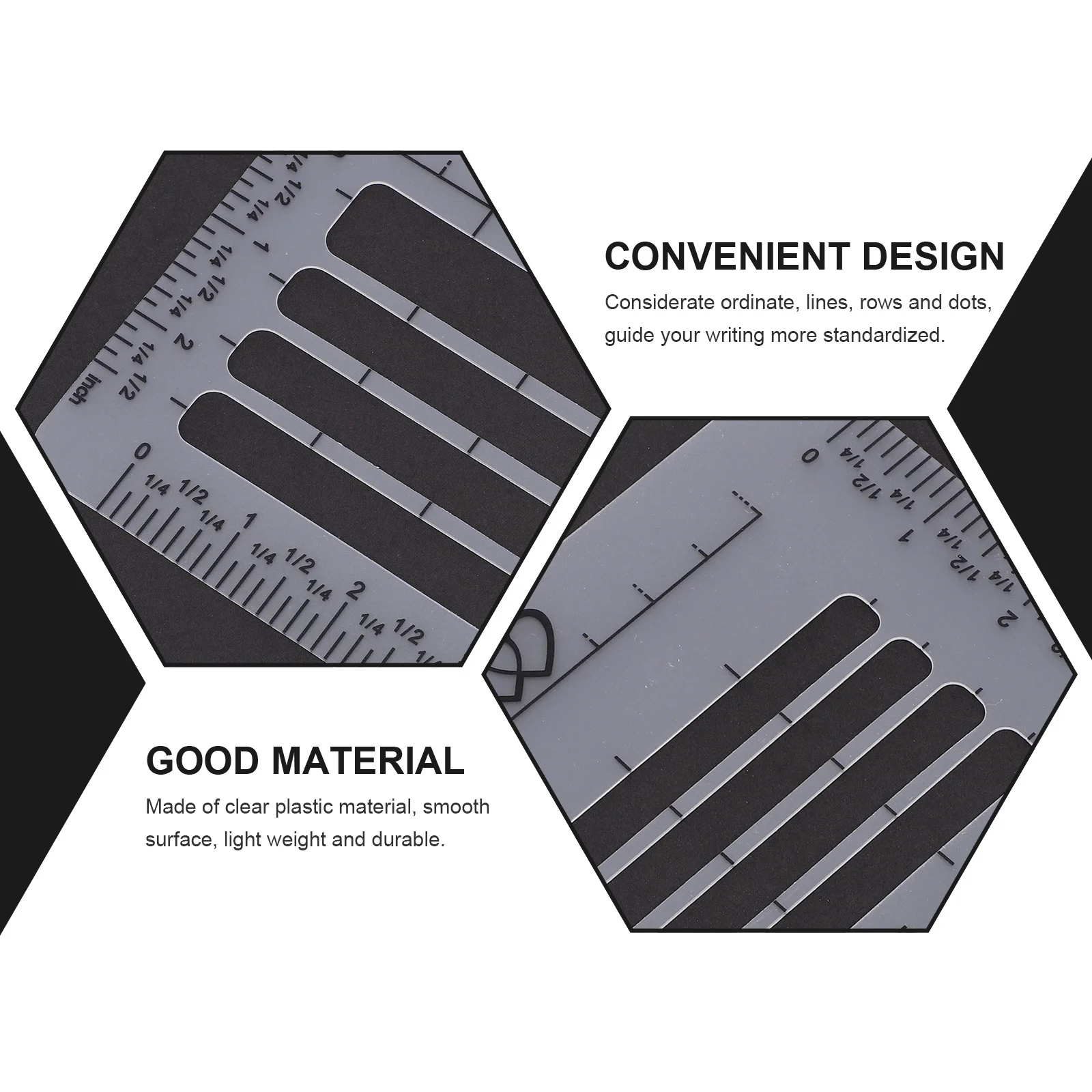 4Pcs Lettering Stencils for Greeting Cards Addressing Guide Template Writing Practice Ruler Envelop Making DIY Design Tool