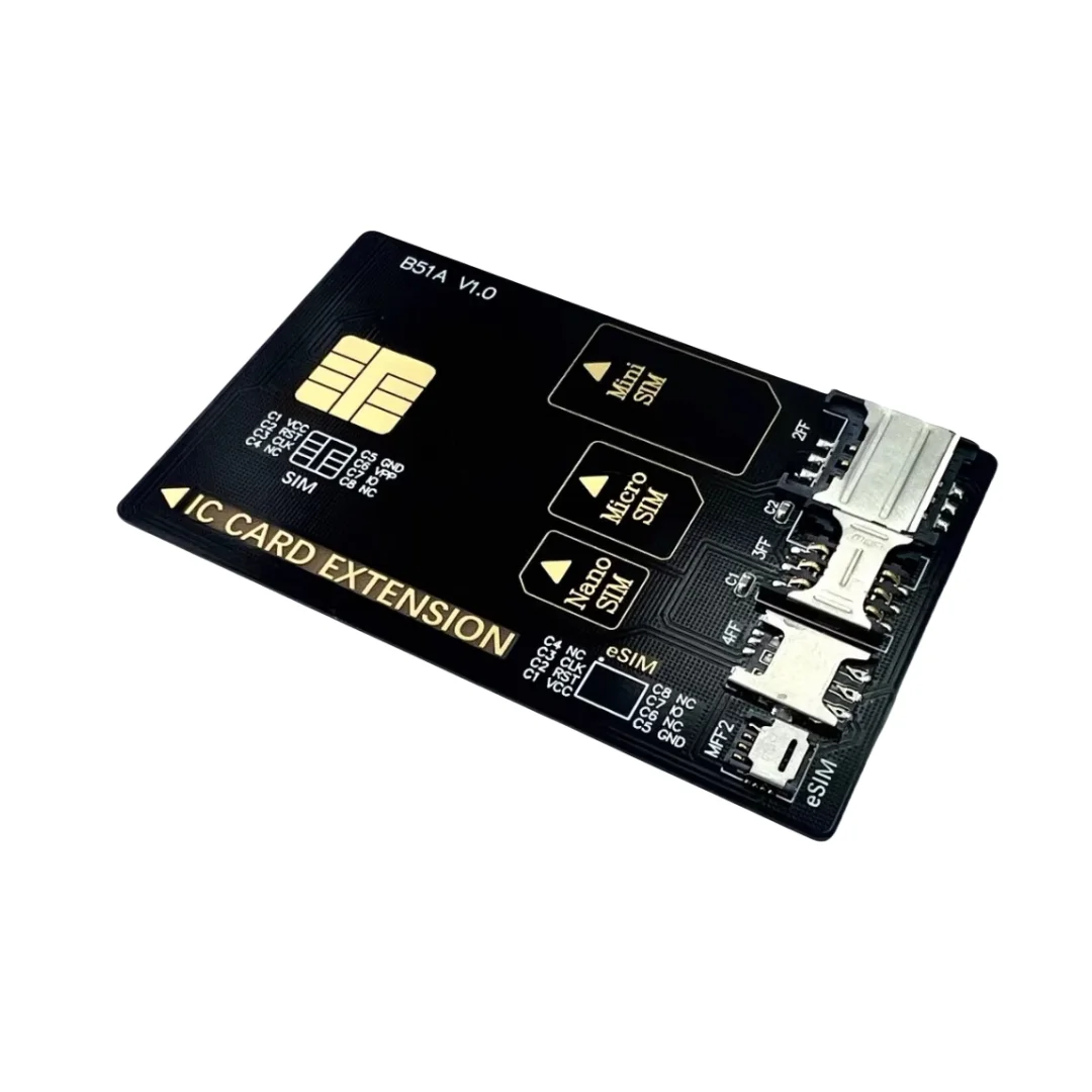 Adaptador de transferencia de tarjeta inteligente para teléfono móvil 4 en 1, tarjeta de prueba de apertura, extensión de tarjeta IC, soporte Mini Micro Nano SIM/eSIM, novedad de 2025