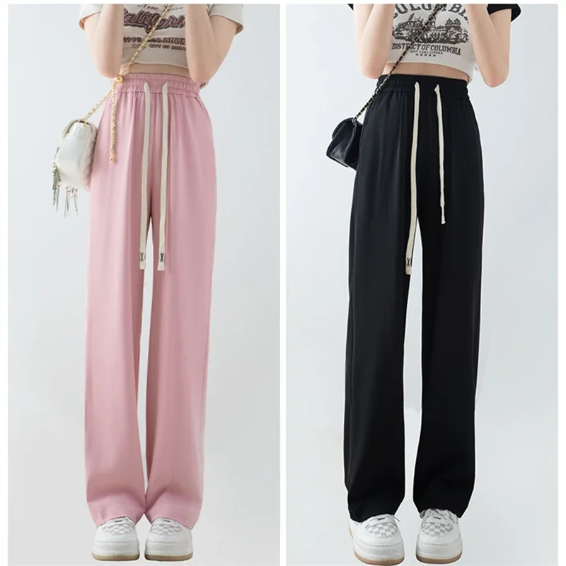 

Design Pants Women Graceful Sweet Summer Ladylike Casual Female Thin Popular Korean Style Solid Harajuku Elastic Waist