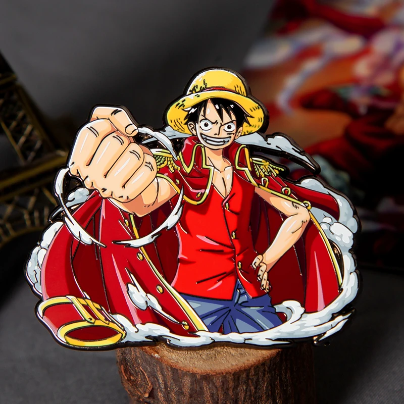 

Anime One Piece Monkey D Luffy Lapel Pins Backpack Jeans Enamel Brooch Fashion Jewelry Gifts Portgas·D· Ace Cartoon Badges