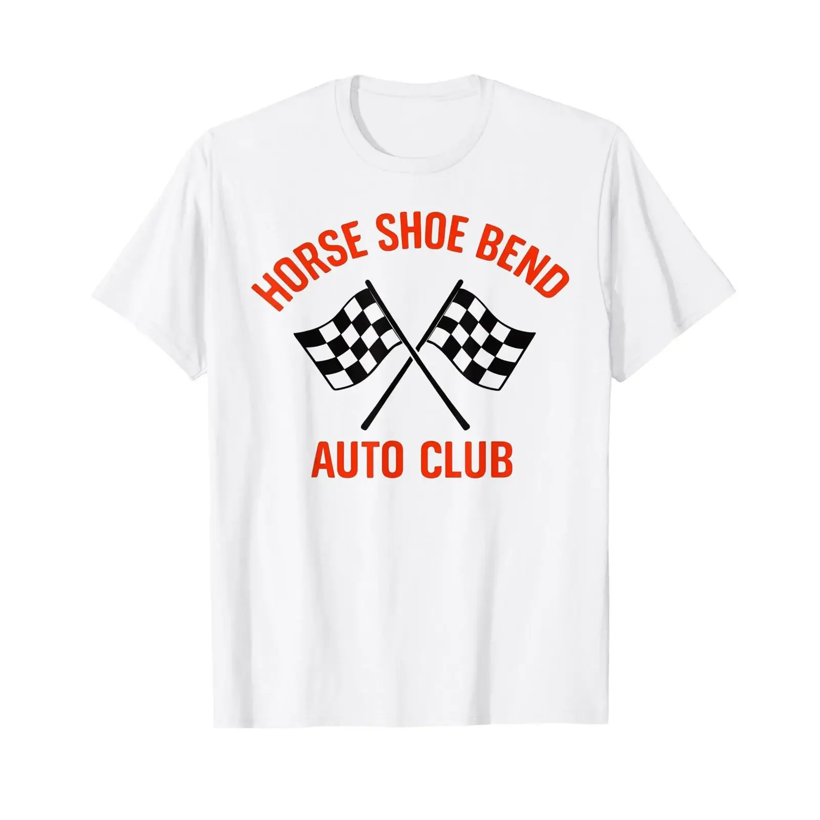Horse Shoe Bend Auto Club T-Shirt, Vintage-Waschung, Unisex, vielseitig, lässig, Streetwear, Grafik, leicht Designer-Kleidung