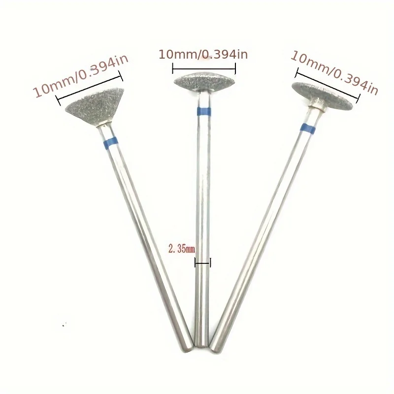 1Pcs Multi Size Flat Diamond Nail Drill Bit Glue Cleaner Cuticle Remover Electric Manicure Pedicure Polishing Tool