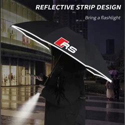 Car Automatic Folding Portable Windproof UV Sunshade Rain Umbrella For Audi Sport S Line RS3 RS4 RS5 RS6 RS7 RSQ3 RSQ5 RSQ7 RSQ8