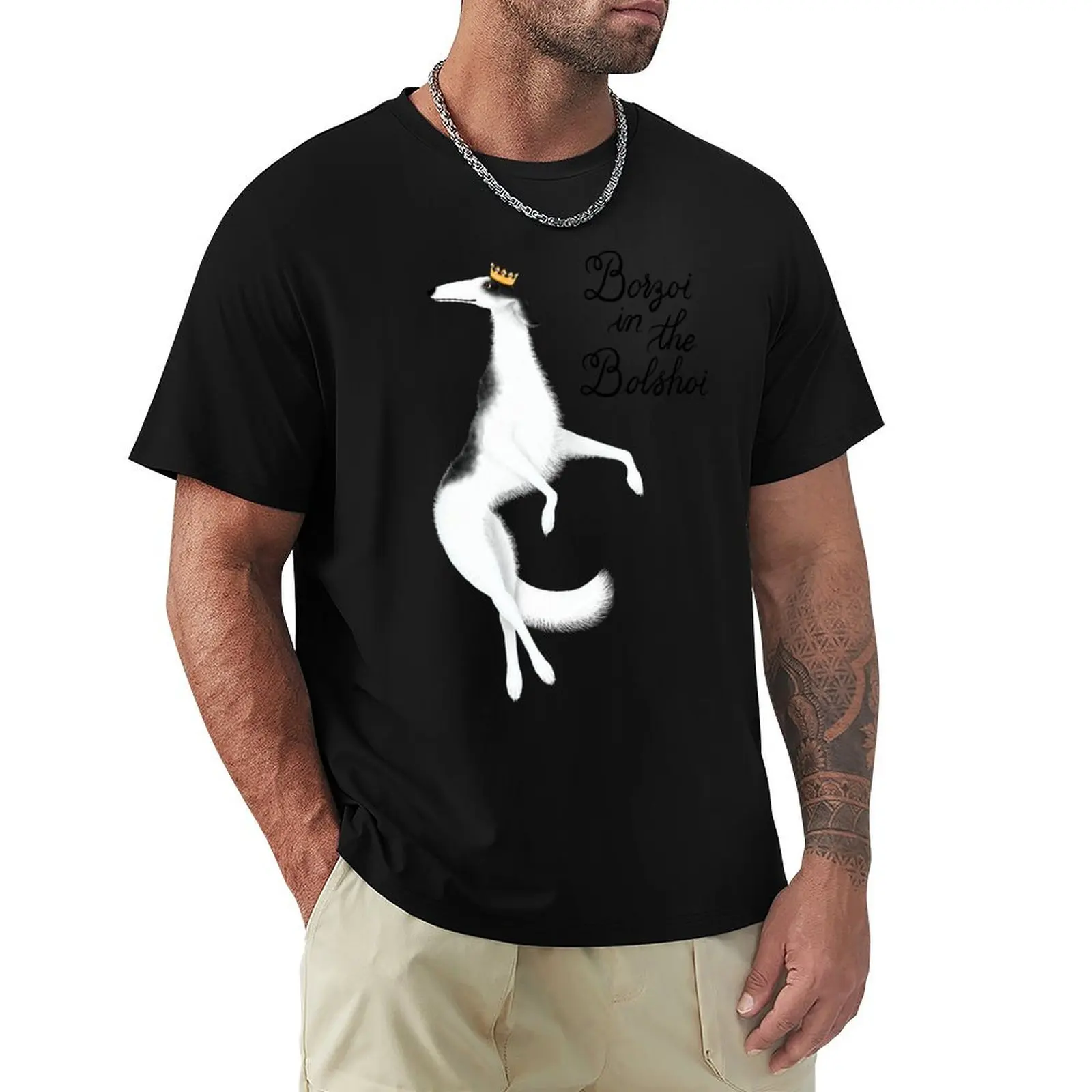 

Borzoi in the Bolshoi T-Shirt graphic shirts oversized t shirt for men