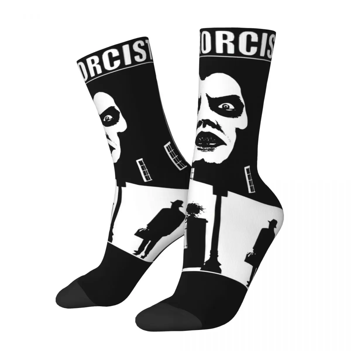 The Exorcist Scary Movies Merch Socks Sweat Absorbing Exorcist Believer Sport Middle Socks Comfortable for Women Men Small Gifts