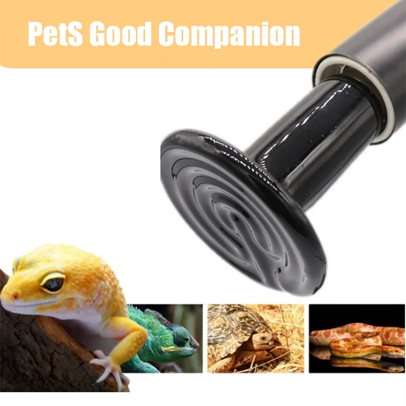 Reptile Lamp Ceramic Heating Lamp Crawling Pet Far-infrared Pet Lamp Reptile Heating Lamp Sauna Sweat Steaming 220V