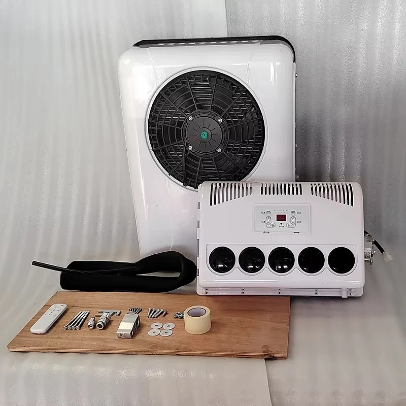 New 12V 24v Mobile AC Truck RV Parking Air Conditioner with Fan Compressor for Car Air Conditioning