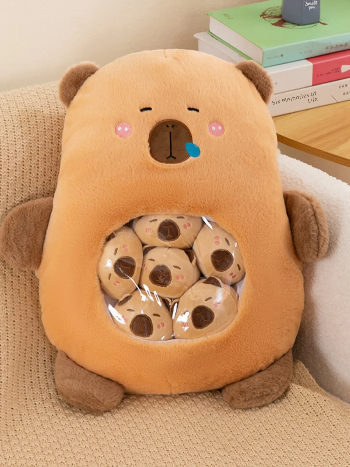 

New Capybara Plu Toy Pillow Doll Dolls Sna Bag Large Size Birthday Gift Soft Velvet Fabric Universal G PP Cotton Filled