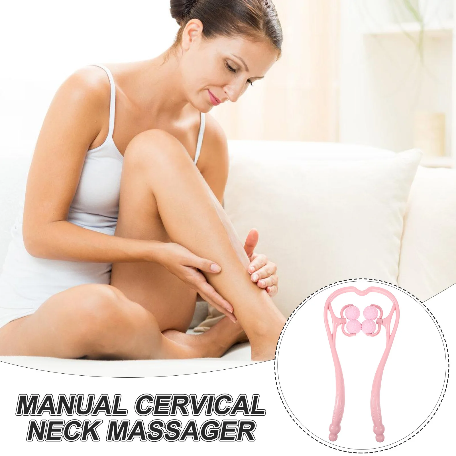 1 مجموعة المحمولة الرقبة الأسطوانة مدلك يده أداة تدليك عنق الرحم لتخفيف آلام الأنسجة العميقة السفر الرقبة الرعاية دليل الأسطوانة #3