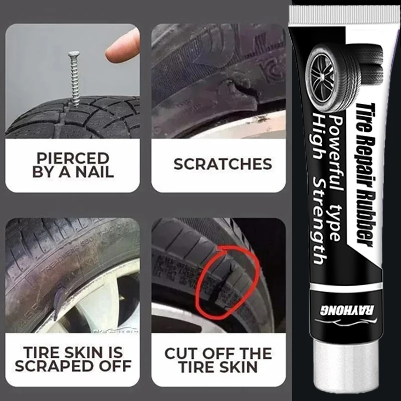 Tire Repair Black Glue Strong Rubber Wear-resistant Non-corrosive Car Instant Strong Tools Adhesive Instant Bond Repair