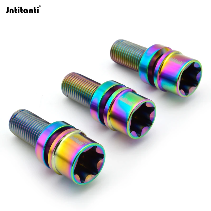 Jntitanti Gr5 titanium Wheel Screw bolt M14x1.5x28-45mm Torx with Free ball washer Mercedes-Benz Maybach