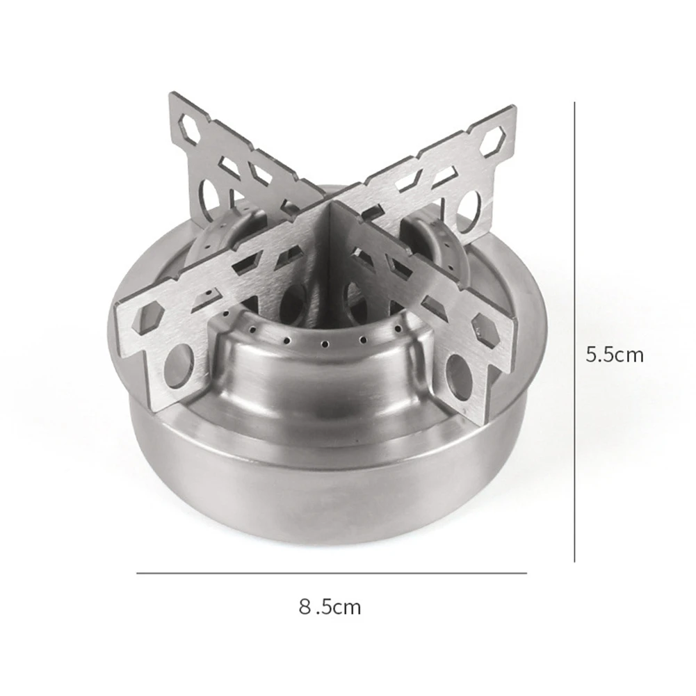 Портативная мини-спиртовая плита с крестами, подставка для плиты, спиртовая горелка для уличного лагеря, походов, походов, приготовления пищи A-ABJQ