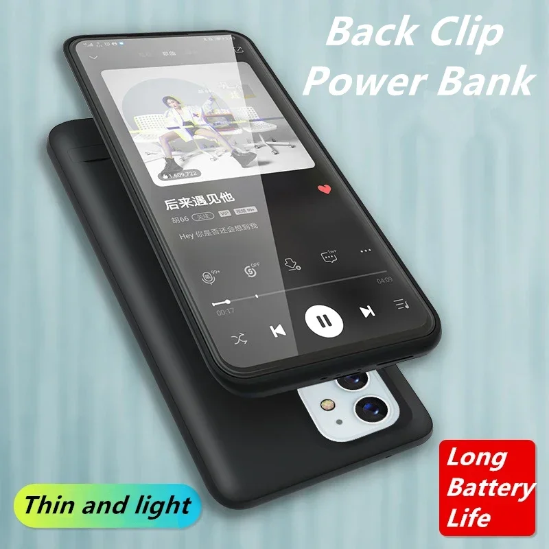 For Iphone 15 14 13 12 Battery Case Battery Charger Case Power Bank 5000Mah Power Case