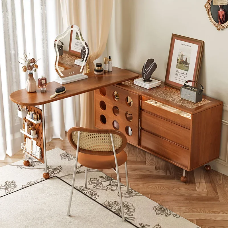 

Storage Nordic Dressing Table Sets Professional LED Mirror Bedroom Desk Dressers Luxury Modern Comoda Pra Quarto Room Furniture