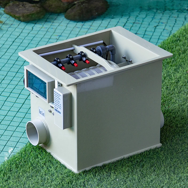 

QihangRAS Household Rotary Drum Filter 10m3/h Solar Koi Pond Gravity Filter Aquarium Fish tank Golden Arowana clear Pond Filter