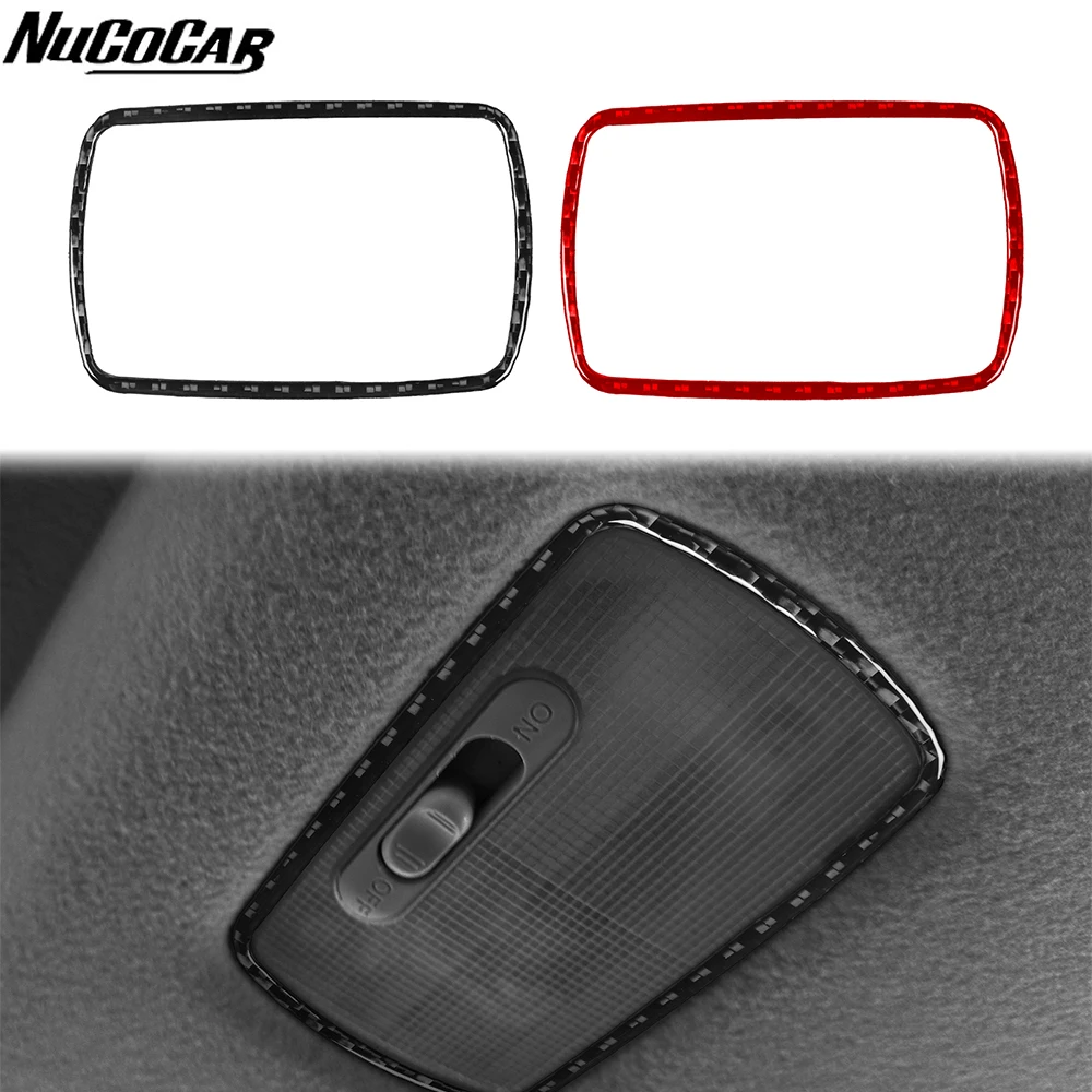 For Honda Fit Jazz 2014-2020 Carbon Fiber Rear reading light frame panel Cover Car Accessories Interior Decorative Stickers