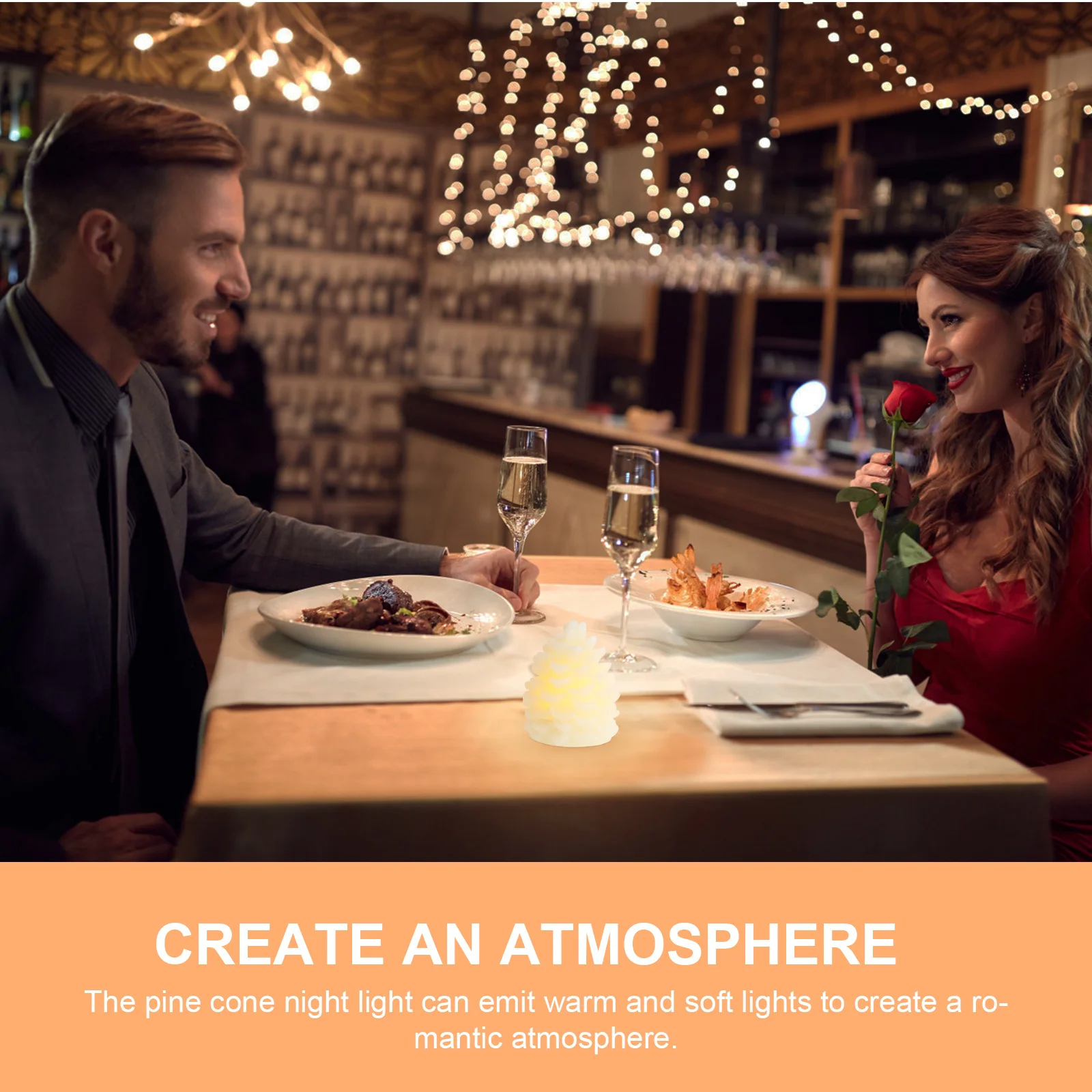 

Electronic Pine Cone Lamp Large Size Romantic Festival Indoor Light Home Decoration Mini LED Desk Light Gift Mini Lamp