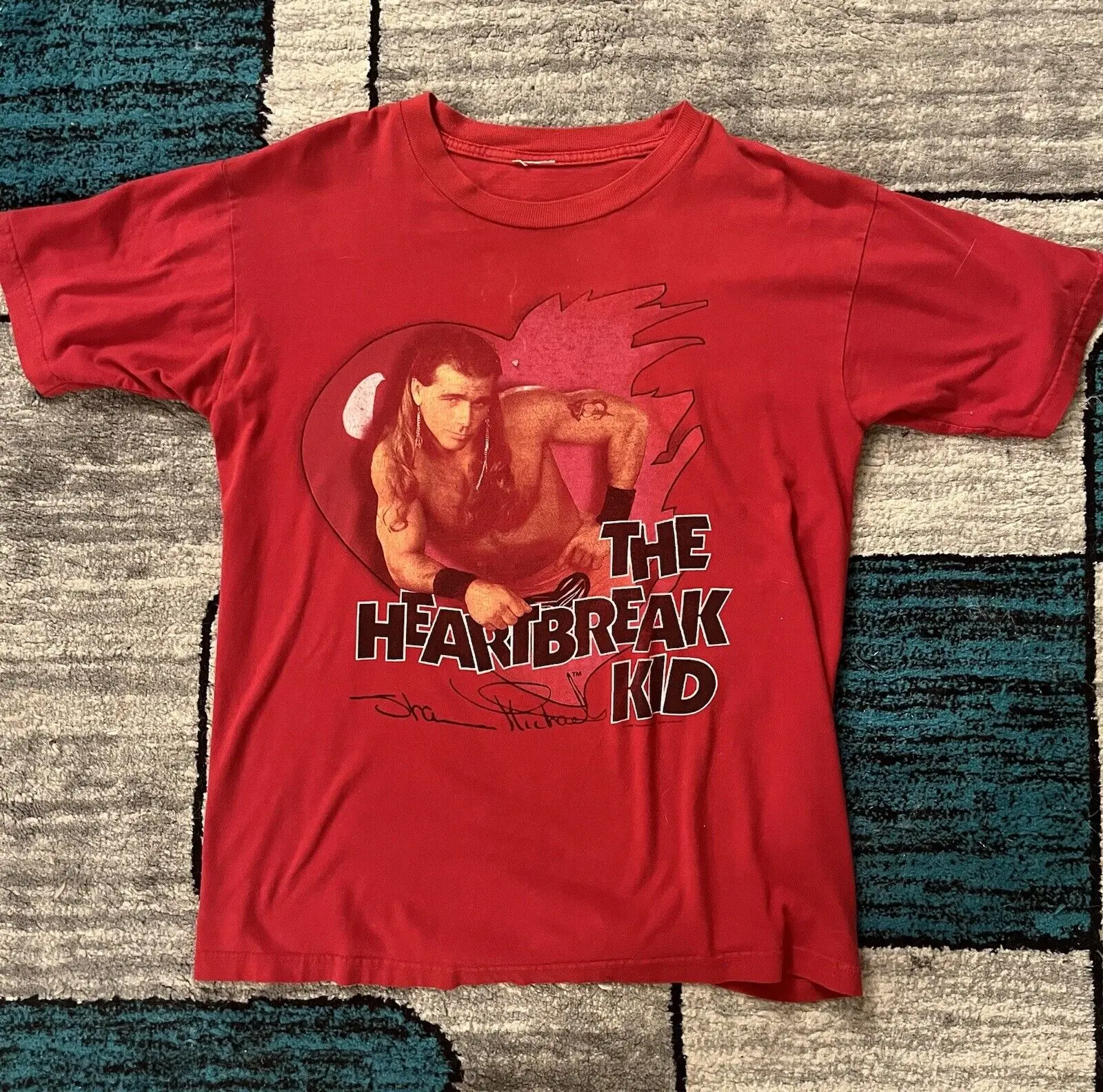 

Vintage 1995 HBK Shawn Michaels Heartbreak Kid Wrestling T Shirt Size Large