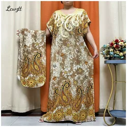 2024 Latest Hot Sale African Dress For Women Muslim Abaya Dubai Turkey Muslim Fashion Hijab Cotta Dress American Islam Clothing