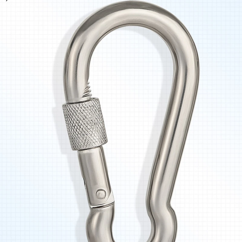 Stainless Steel Lock Outdoor Climbing Mountaineering Quick Hanging Safe Multifunctional Connection