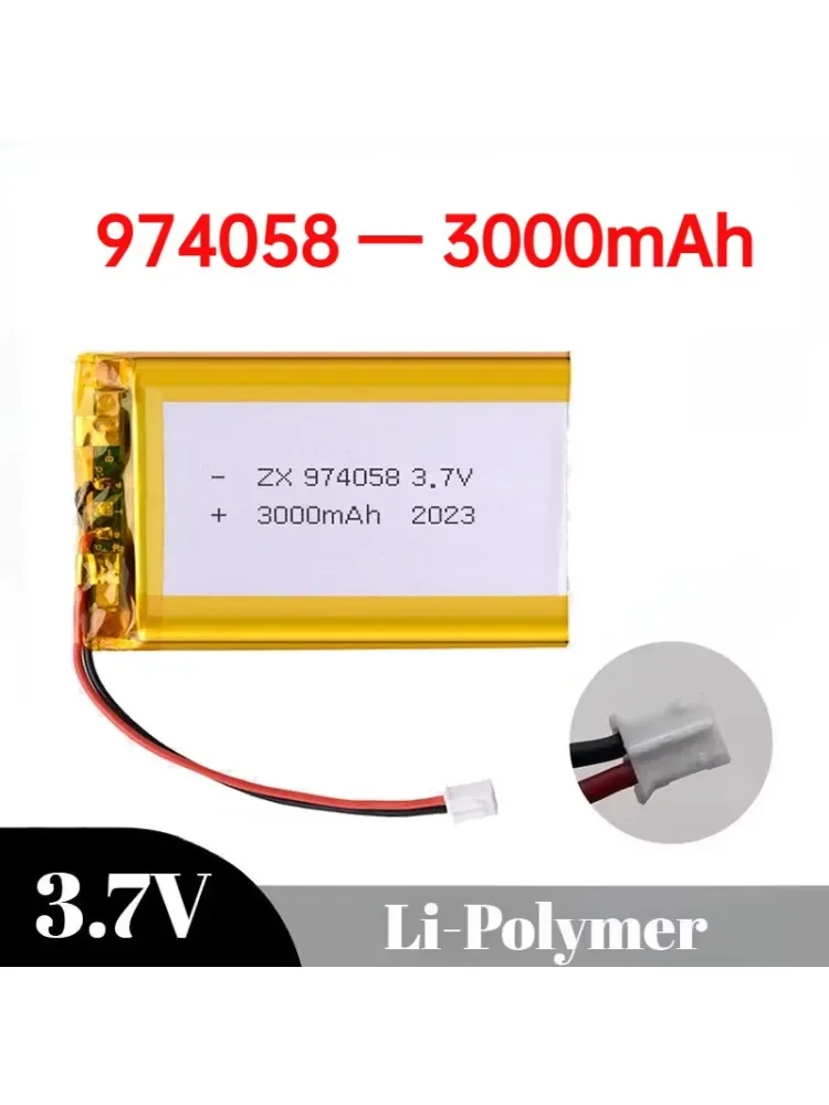 974058   3000 mAh Lipo-Akku 3,7 V Lithium-Polymer-Batterien PH2P für Massagegerät GPS Navigator Aeromodelling wiederaufladbare Zelle