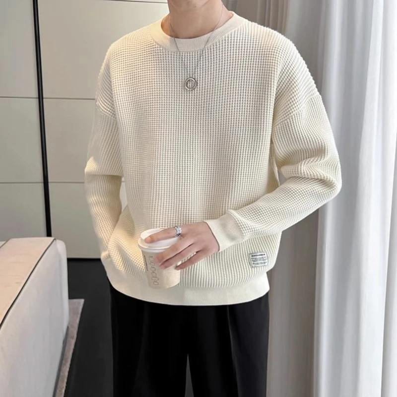 Freizeit Strickwaren Runder Kragen Sport Knopf Pullover Mann Ästhetische Pullover Designer Kabel Streetwear Y2k Strickpullover für Männer