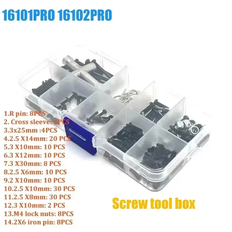 16101 PRO 16102 PRO SG116 RC ยานยนต์ 1:16 รถไร้แปรงสีดําอัพเกรดอะไหล่โลหะ/อะไหล่เดิม 6312 6313 6314