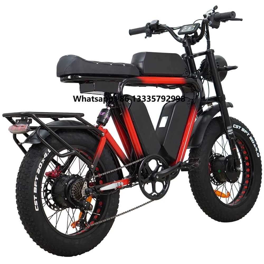 

2025 Yolin Electric Bike Dual Motor 2000W 66Ah Li-ion 20'' Fat Tires Electric Bike 52V