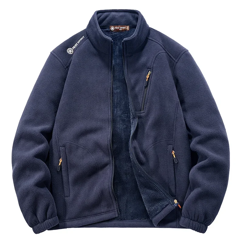

Fashion Youth Cotton Sweaters for Men Male Plus Size Plush Sweatshirts Men's Autumn Winter Solid Color Windproof Sweatshirts