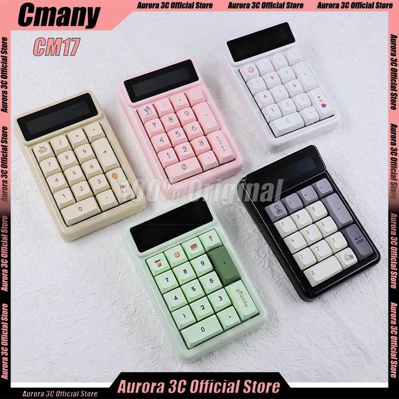 Cmany Km17 Mini Keypad Led Screen Calculator Mechanical Keyboard Abs Cherry Switch Customized Abs Laptop Gift Rgb Light Hot Swap