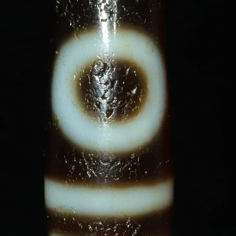 Ancient Tibetan DZI Beads Old Agate Heaven＆Earth Totem Amulet Pendant 49mm #4197