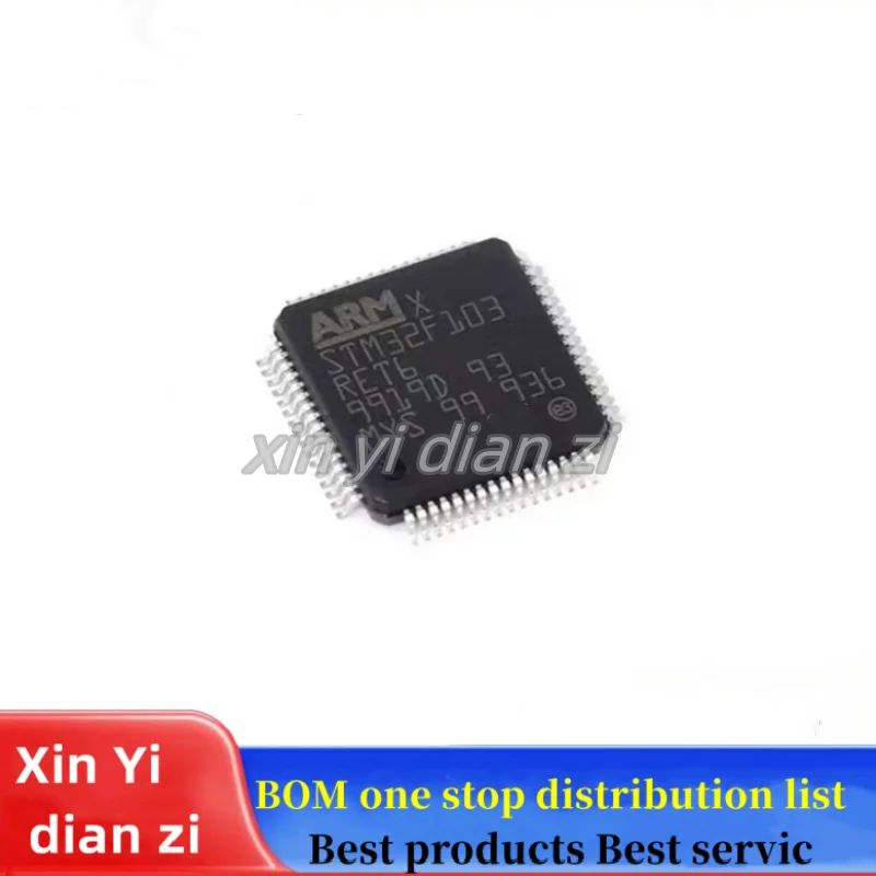 2pcs/lot STM32F103RET6  STM32F103 QFP-64 microcontroller ic chips in stock