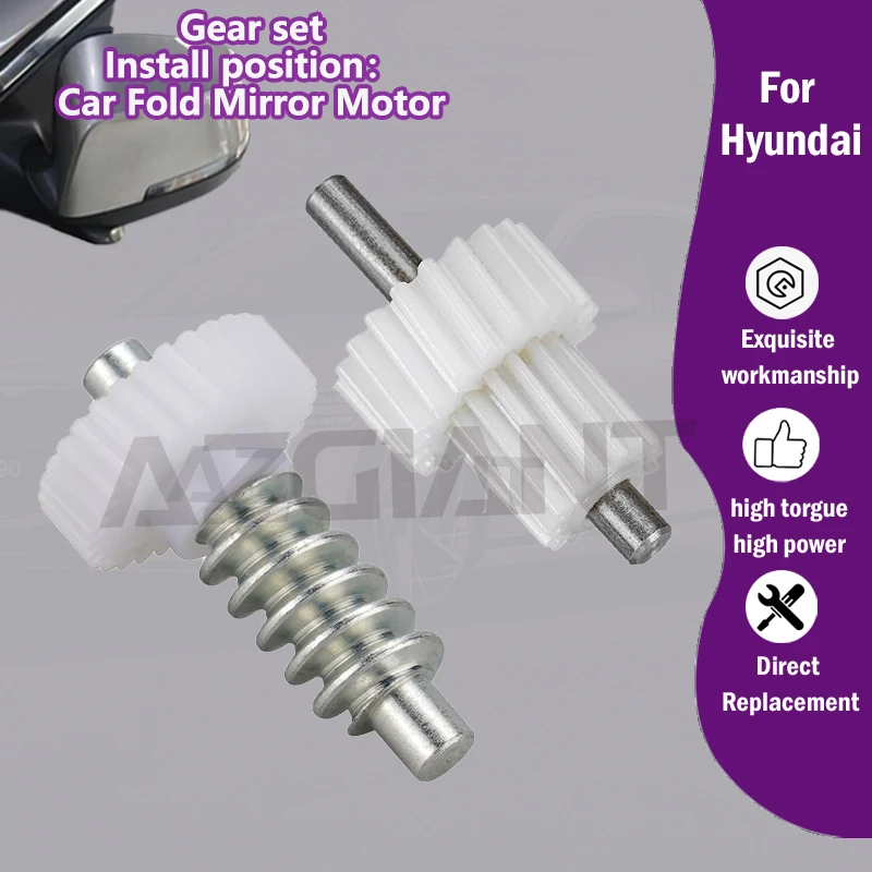 

1/5PCS AZGIANT For Hyundai Tucson 2021 2022 2023 2024 Car Power folding side view mirror R L Motors 19/30T plastic metal gear